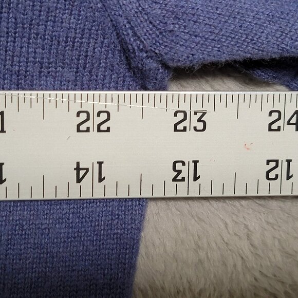 Greyson Golf Sweater Mens Size Large Blue Purple 1/4 Zip Pullover Wool Cashmere - Picture 5 of 12